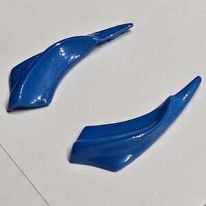 Vintage Blue Metal Enamel Earrings Excellent Condition